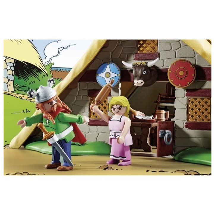 PLAYMOBIL 70932 Astérix, La hutte d'Abraracourcix, Personnages, 110 pieces, Des 5 ans PLAYMOBIL 70932 Astérix, La hutte d'Abraracourcix, Personnages, 110 pieces, Des 5 ans