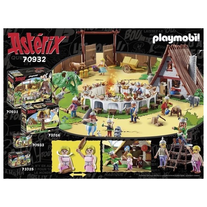 PLAYMOBIL 70932 Astérix, La hutte d'Abraracourcix, Personnages, 110 pieces, Des 5 ans PLAYMOBIL 70932 Astérix, La hutte d'Abraracourcix, Personnages, 110 pieces, Des 5 ans