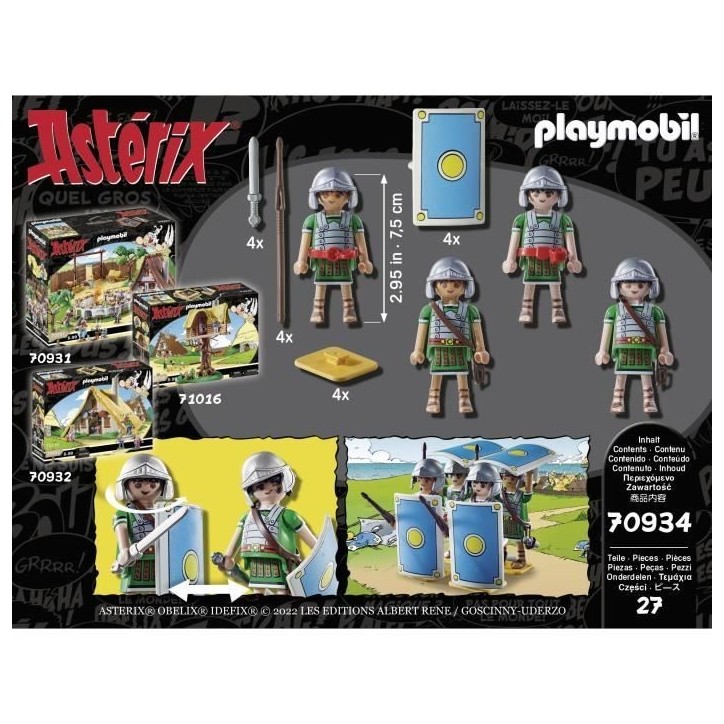 PLAYMOBIL 70934 Les légionnaires romains, Astérix, 27 pieces, Des 5 ans PLAYMOBIL 70934 Les légionnaires romains, Astérix, 27 pieces, Des 5 ans