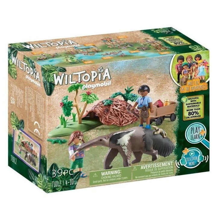 PLAYMOBIL 71012 Fourmiliers, Wiltopia, 39 pieces, des 4 ans