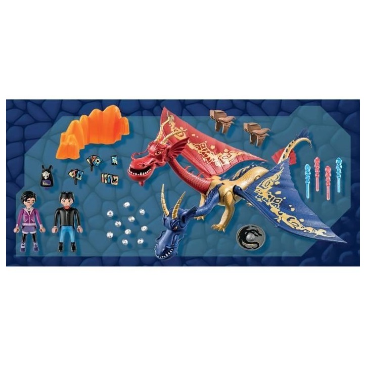 PLAYMOBIL 71080 Dragons WuWei & Jun, Jouet pour Enfant, 2 personnages et accessoires, Dragons Nine Realms PLAYMOBIL 71080 Dragons WuWei & Jun, Jouet pour Enfant, 2 personnages et accessoires, Dragons Nine Realms
