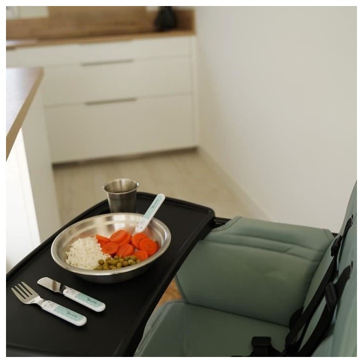 Pack repas - THERMOBABY - Inox - Gobelet, Bol, Assiette creuse, Set de couverts Pack repas - THERMOBABY - Inox - Gobelet, Bol, Assiette creuse, Set de couverts