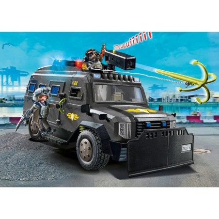 PLAYMOBIL 71144 Véhicule d'intervention des forces spéciales, Les policiers, City Action, Unité d'élite, 73 pieces, Des 5 an