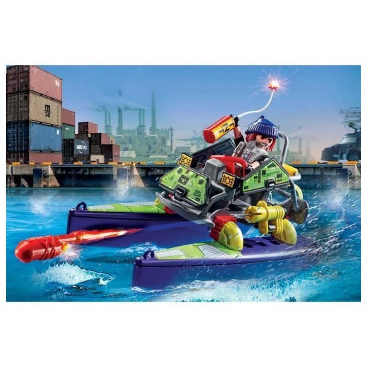 PLAYMOBIL 71147 Quad transformable de bandit, Les policiers Unité d'élite, City Action, Des 5 ans PLAYMOBIL 71147 Quad transformable de bandit, Les policiers Unité d'élite, City Action, Des 5 ans