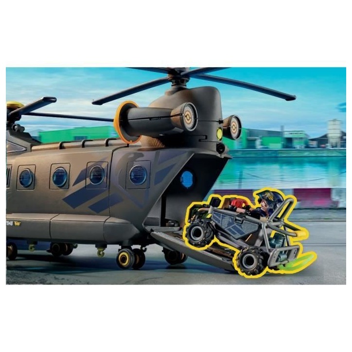 PLAYMOBIL 71149 Hélicoptere de transport des forces spéciales, Les policiers, City Action, Unité d'élite, 117 pieces, Des 5 PLAYMOBIL 71149 Hélicoptere de transport des forces spéciales, Les policiers, City Action, Unité d'élite, 117 pieces, Des 5