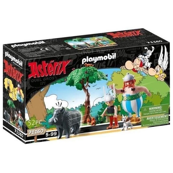 PLAYMOBIL 71160 Astérix La chasse au sanglier, avec Astérix, Obélix et Idéfix, 52 pieces, Des 5 ans PLAYMOBIL 71160 Astérix La chasse au sanglier, avec Astérix, Obélix et Idéfix, 52 pieces, Des 5 ans