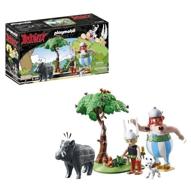 PLAYMOBIL 71160 Astérix La chasse au sanglier, avec Astérix, Obélix et Idéfix, 52 pieces, Des 5 ans PLAYMOBIL 71160 Astérix La chasse au sanglier, avec Astérix, Obélix et Idéfix, 52 pieces, Des 5 ans