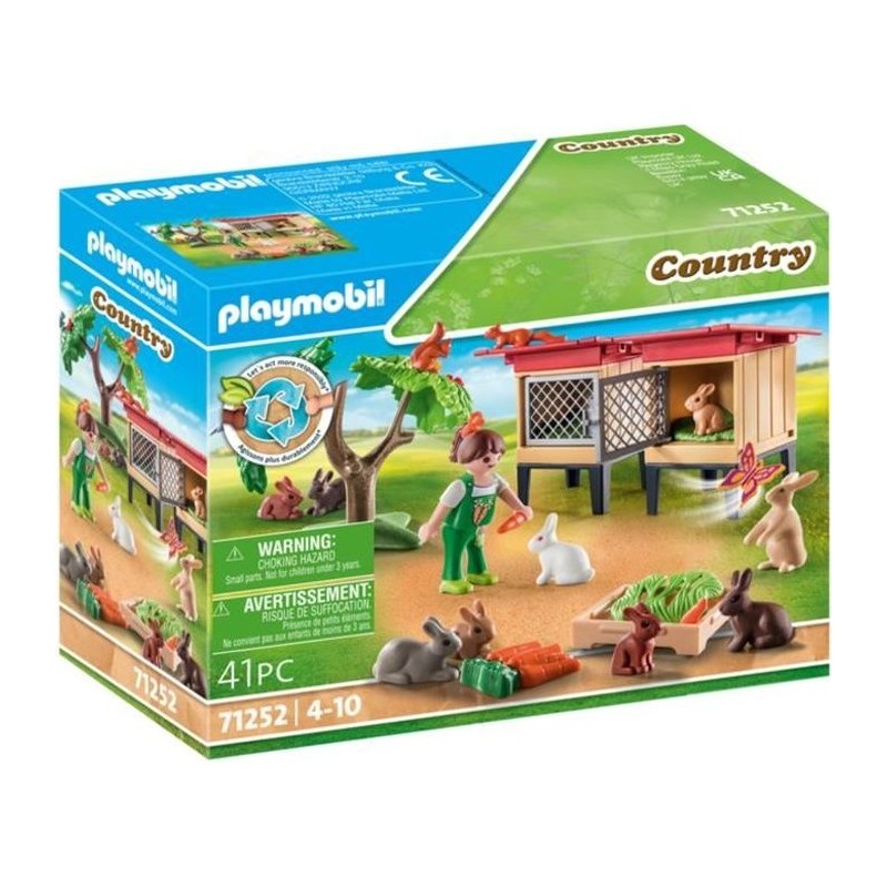 PLAYMOBIL 71252 Enfant avec enclos et lapins, Country La Ferme, Animau PLAYMOBIL 71252 Enfant avec enclos et lapins, Country La Ferme, Animau