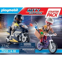 PLAYMOBIL 71255 Starter Pack Agent et voleur, City Action, Les policie