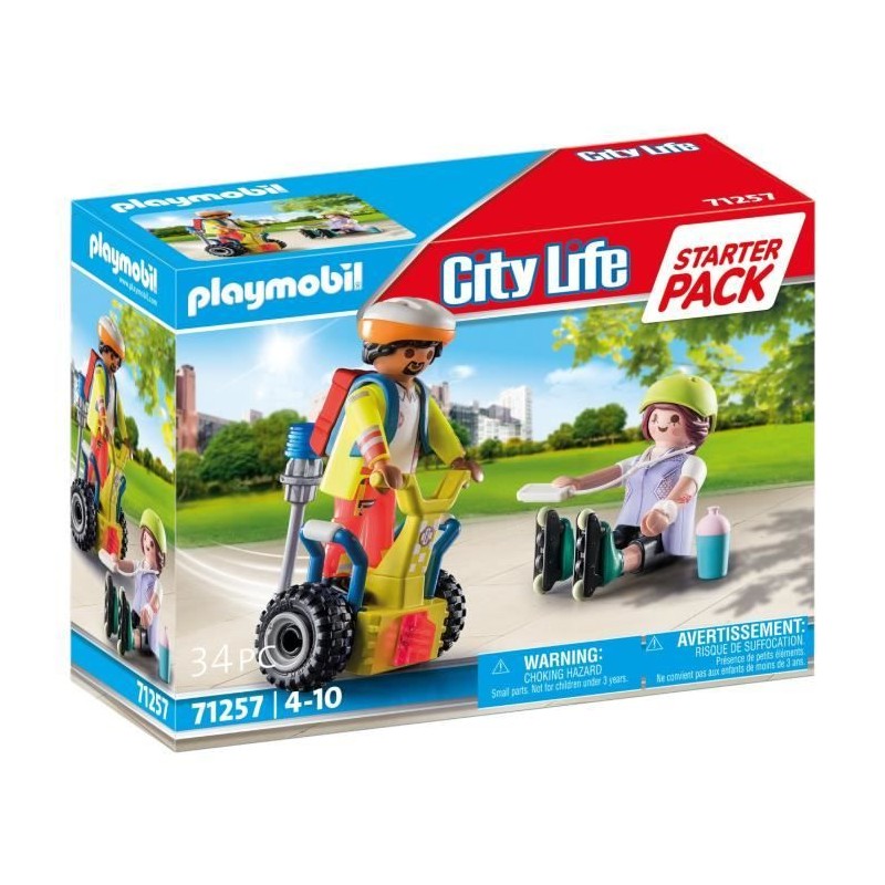 PLAYMOBIL 71257 Secouriste avec gyropode, City Action, Les Secouristes