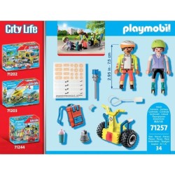 PLAYMOBIL 71257 Secouriste avec gyropode, City Action, Les Secouristes