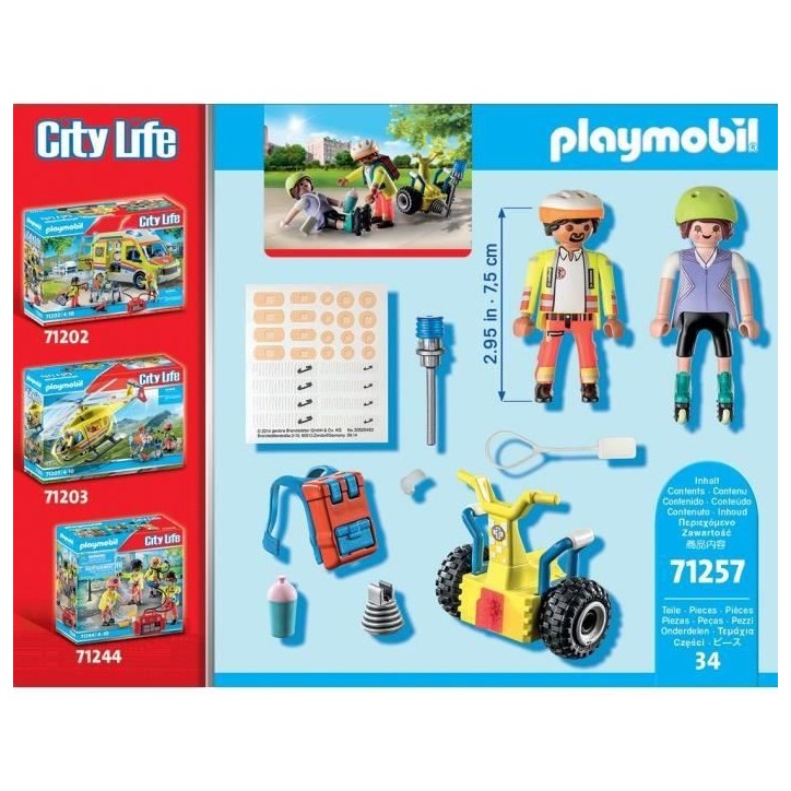 PLAYMOBIL 71257 Secouriste avec gyropode, City Action, Les Secouristes, Starter Pack, Des 4 ans PLAYMOBIL 71257 Secouriste avec gyropode, City Action, Les Secouristes, Starter Pack, Des 4 ans