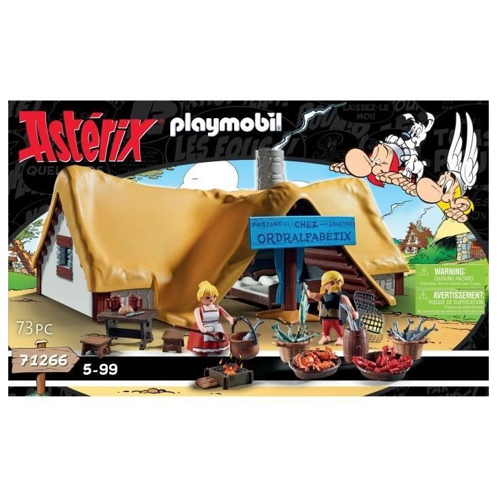 PLAYMOBIL 71266 Astérix Hutte d'Ordralfabetix, village d'Astérix, Jouet de collection, Des 5 ans PLAYMOBIL 71266 Astérix Hutte d'Ordralfabetix, village d'Astérix, Jouet de collection, Des 5 ans