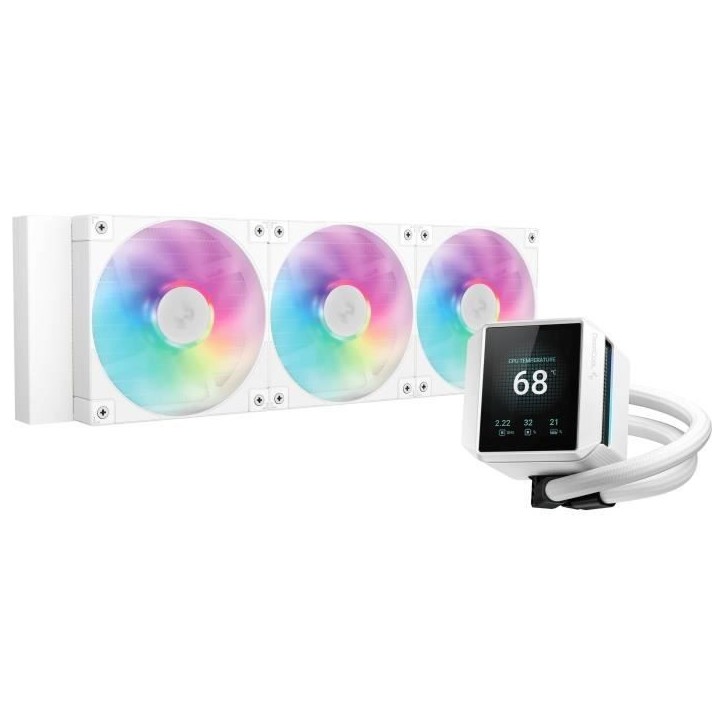 Refroidissement PC - DEEPCOOL - MYSTIQUE 360 WH ARGB - 12 cm - Kit Processeur Complet - RGB Refroidissement PC - DEEPCOOL - MYSTIQUE 360 WH ARGB - 12 cm - Kit Processeur Complet - RGB