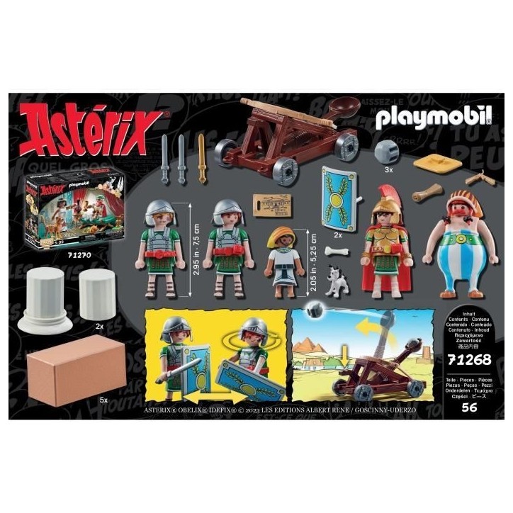 PLAYMOBIL 71268 Numerobis et la bataille du Palais, Siege des Romains, 56 pieces, Astérix PLAYMOBIL 71268 Numerobis et la bataille du Palais, Siege des Romains, 56 pieces, Astérix