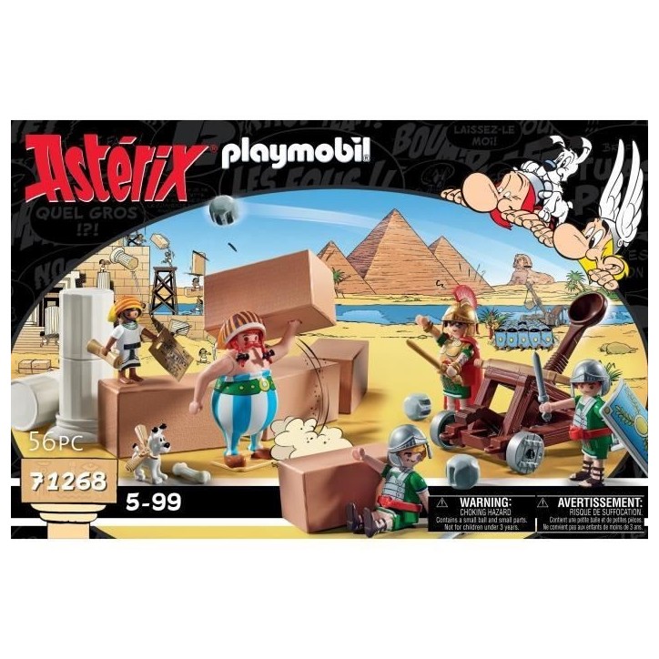 PLAYMOBIL 71268 Numerobis et la bataille du Palais, Siege des Romains, 56 pieces, Astérix PLAYMOBIL 71268 Numerobis et la bataille du Palais, Siege des Romains, 56 pieces, Astérix