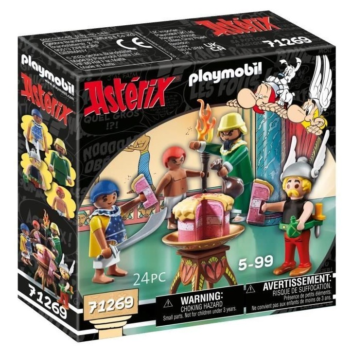 PLAYMOBIL 71269 Astérix, Amonbofis et le gâteau empoisonné, 24 pieces, Des 5 ans