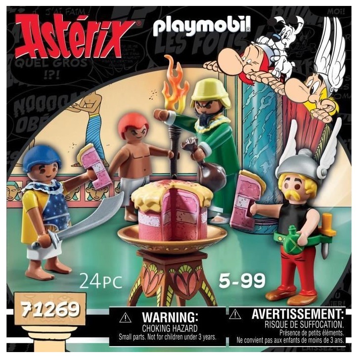PLAYMOBIL 71269 Astérix, Amonbofis et le gâteau empoisonné, 24 pieces, Des 5 ans