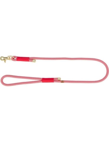 Laisse TRIXIE Soft Rope - S–XL: 1m - ø 10 mm - Rouge et creme