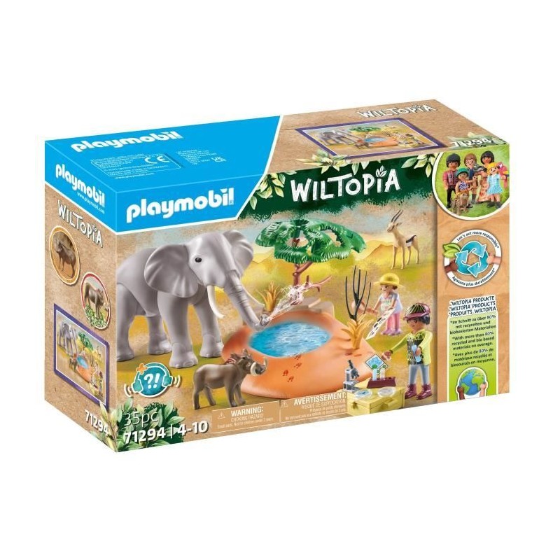 PLAYMOBIL 71294 Explorateurs avec animaux de la savane, Wiltopia, Avec