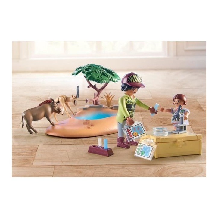 PLAYMOBIL 71294 Explorateurs avec animaux de la savane, Wiltopia, Avec 1 éléphant et des animaux, Des 4 ans