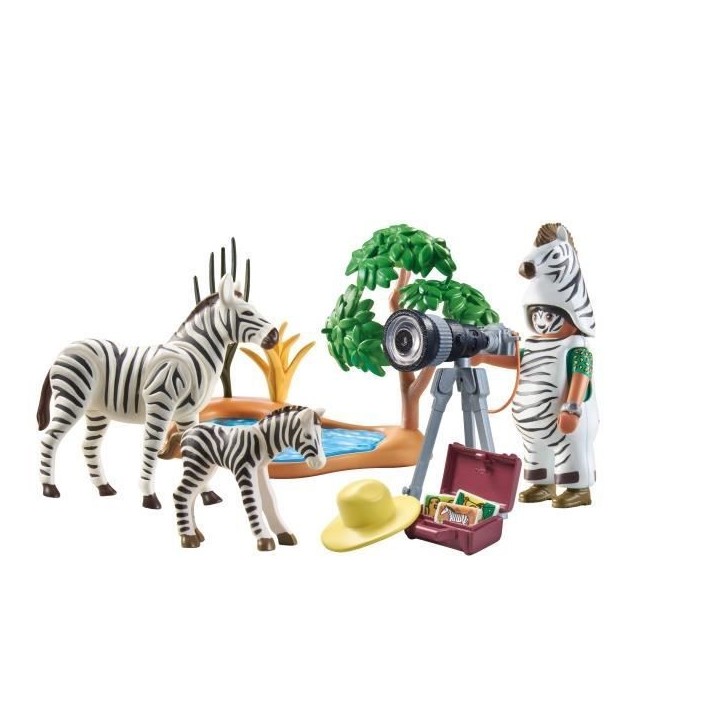 PLAYMOBIL 71295 Photographe avec déguisement et zebres, Wiltopia, 36 pieces, des 4 ans