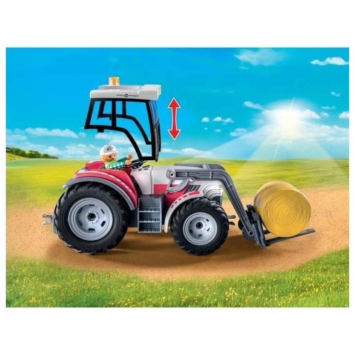 PLAYMOBIL 71305 Grand tracteur électrique, Country La vie a la ferme, 31 pieces, Des 5 ans