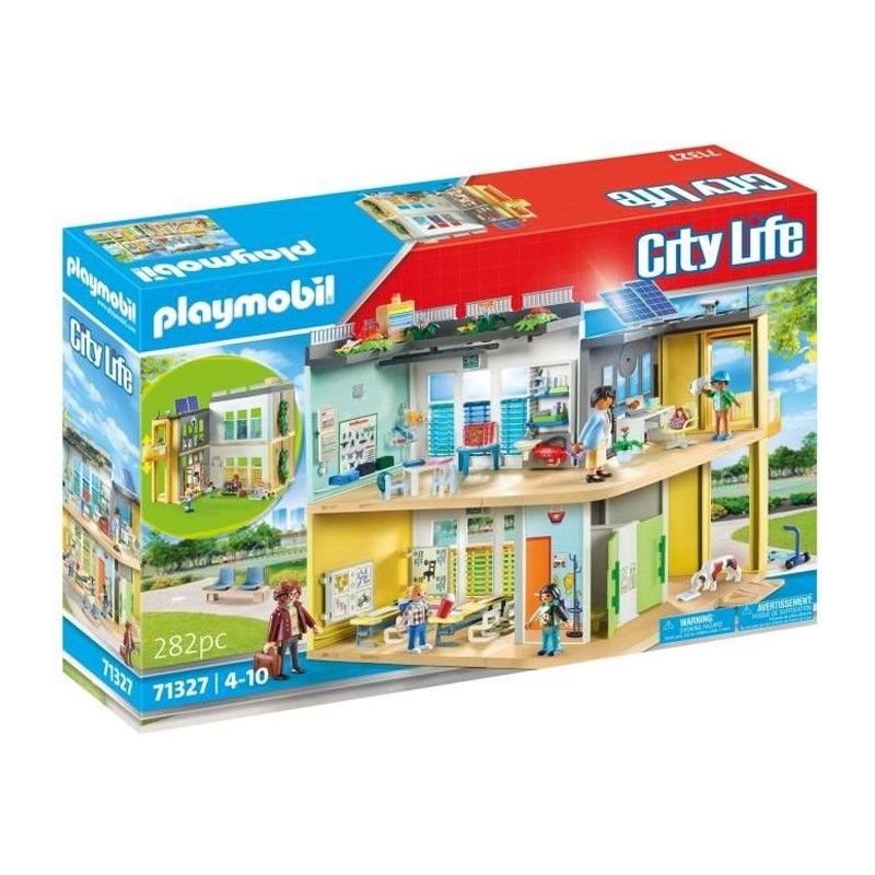 PLAYMOBIL 71327 Ecole aménagée, City Life, L'école, 282 pieces, Mix