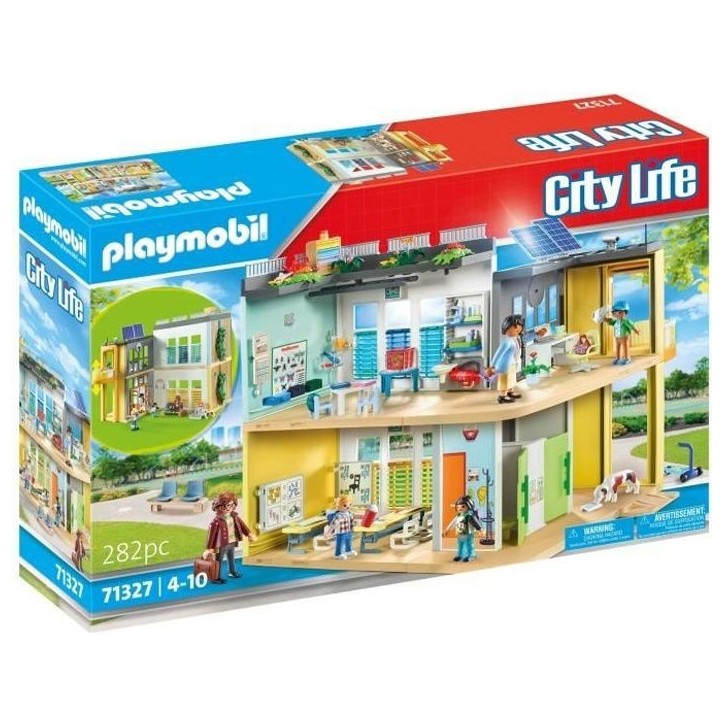 PLAYMOBIL 71327 Ecole aménagée, City Life, L'école, 282 pieces, Mixte, Pour enfant des 4 ans PLAYMOBIL 71327 Ecole aménagée, City Life, L'école, 282 pieces, Mixte, Pour enfant des 4 ans