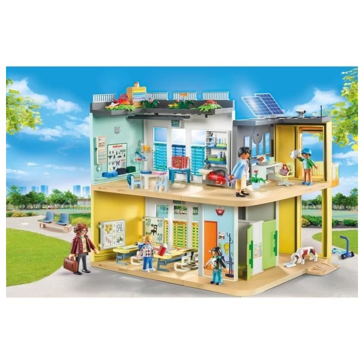 PLAYMOBIL 71327 Ecole aménagée, City Life, L'école, 282 pieces, Mixte, Pour enfant des 4 ans PLAYMOBIL 71327 Ecole aménagée, City Life, L'école, 282 pieces, Mixte, Pour enfant des 4 ans