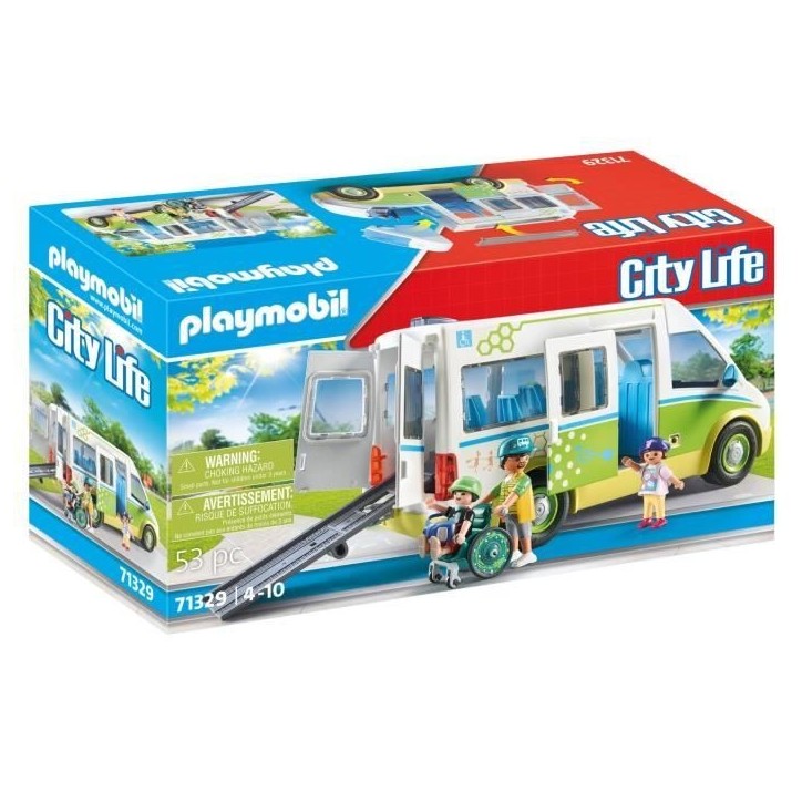 PLAYMOBIL 71329 Bus scolaire, City Life, L'école, 53 pieces, Des 4 ans PLAYMOBIL 71329 Bus scolaire, City Life, L'école, 53 pieces, Des 4 ans