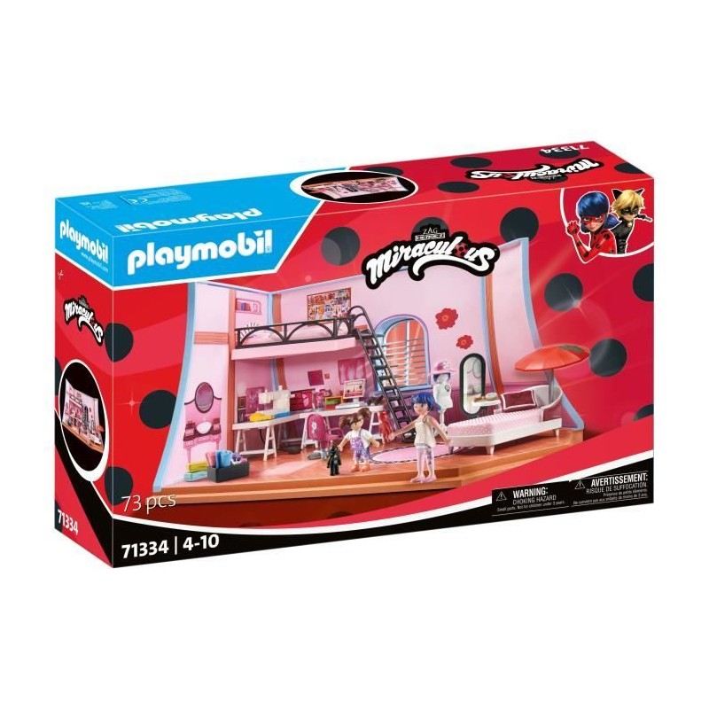 PLAYMOBIL 71334 Miraculous Chambre de Marinette, Miraculous lady bug,