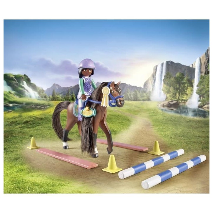 PLAYMOBIL 71355 Zoe & Blaze avec parcours d'obstacles, Horses of Waterfall, 67 pieces, Des 5 ans PLAYMOBIL 71355 Zoe & Blaze avec parcours d'obstacles, Horses of Waterfall, 67 pieces, Des 5 ans