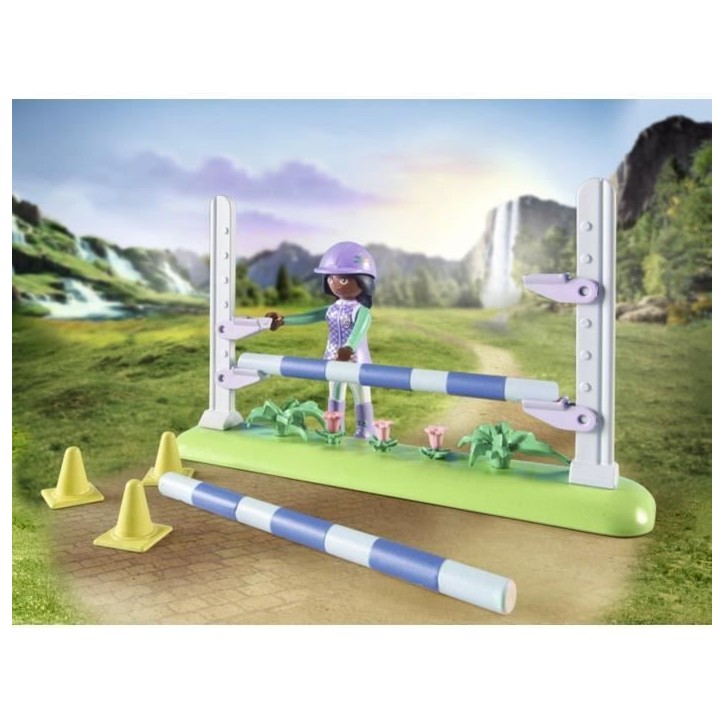 PLAYMOBIL 71355 Zoe & Blaze avec parcours d'obstacles, Horses of Waterfall, 67 pieces, Des 5 ans PLAYMOBIL 71355 Zoe & Blaze avec parcours d'obstacles, Horses of Waterfall, 67 pieces, Des 5 ans