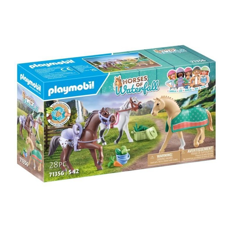 PLAYMOBIL 71356 3 chevaux Morgan, Quarter Horse et Shagya, Horses of W PLAYMOBIL 71356 3 chevaux Morgan, Quarter Horse et Shagya, Horses of W