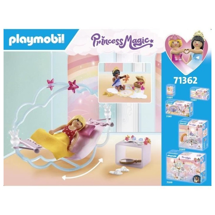 PLAYMOBIL Princess Magic - Chambre de princesses avec 2 lits a bascule - Des 4 ans PLAYMOBIL Princess Magic - Chambre de princesses avec 2 lits a bascule - Des 4 ans