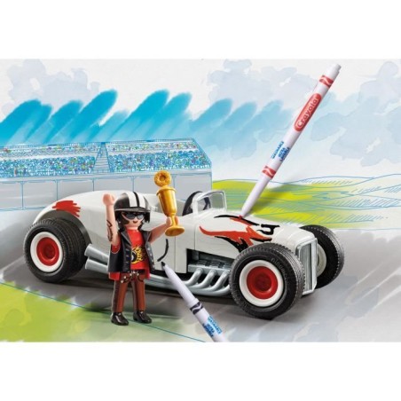 PLAYMOBIL Color 71376 Voiture de course, Crée de nouvelles histoires a tes couleurs, 20 pieces, Des 5 ans