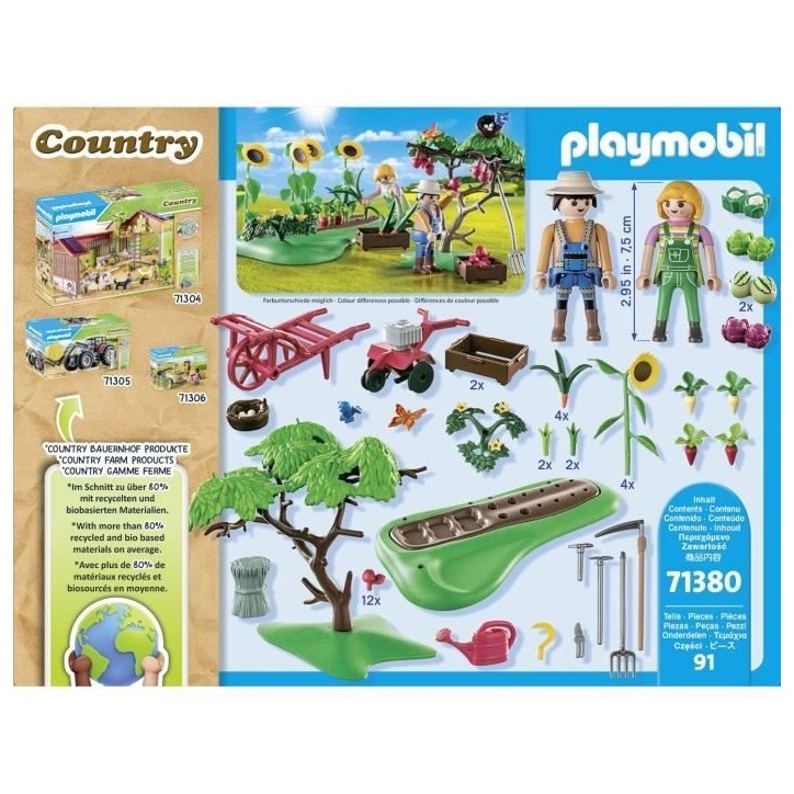 PLAYMOBIL 71380 Starter Pack Jardin potager, Country La vie a la ferme, Avec 2 personnages et accessoires, Des 4 ans PLAYMOBIL 71380 Starter Pack Jardin potager, Country La vie a la ferme, Avec 2 personnages et accessoires, Des 4 ans