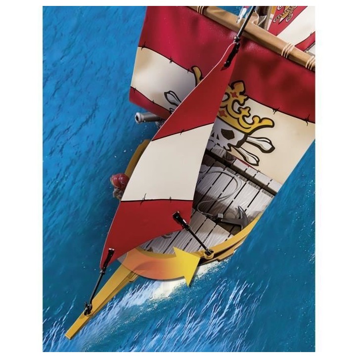PLAYMOBIL 71418 Chaloupe des pirates, Les pirates, Avec personnages, canons, Des 4 ans