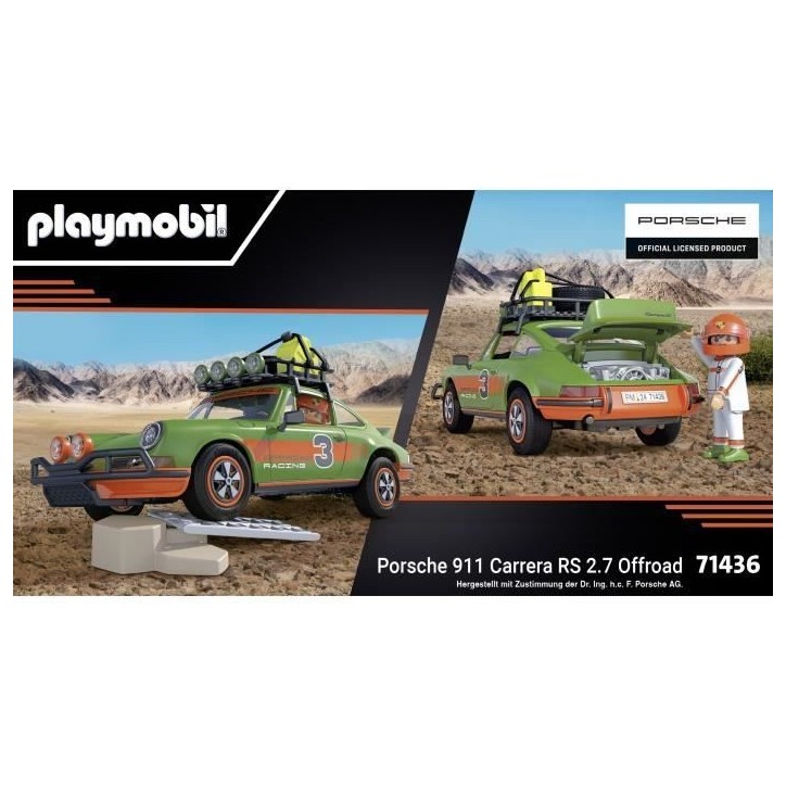 PLAYMOBIL 71436 Porsche 911 Carrera RS 2.7 Offroad Edition, Classic cars, Adulte, Voiture de collection PLAYMOBIL 71436 Porsche 911 Carrera RS 2.7 Offroad Edition, Classic cars, Adulte, Voiture de collection