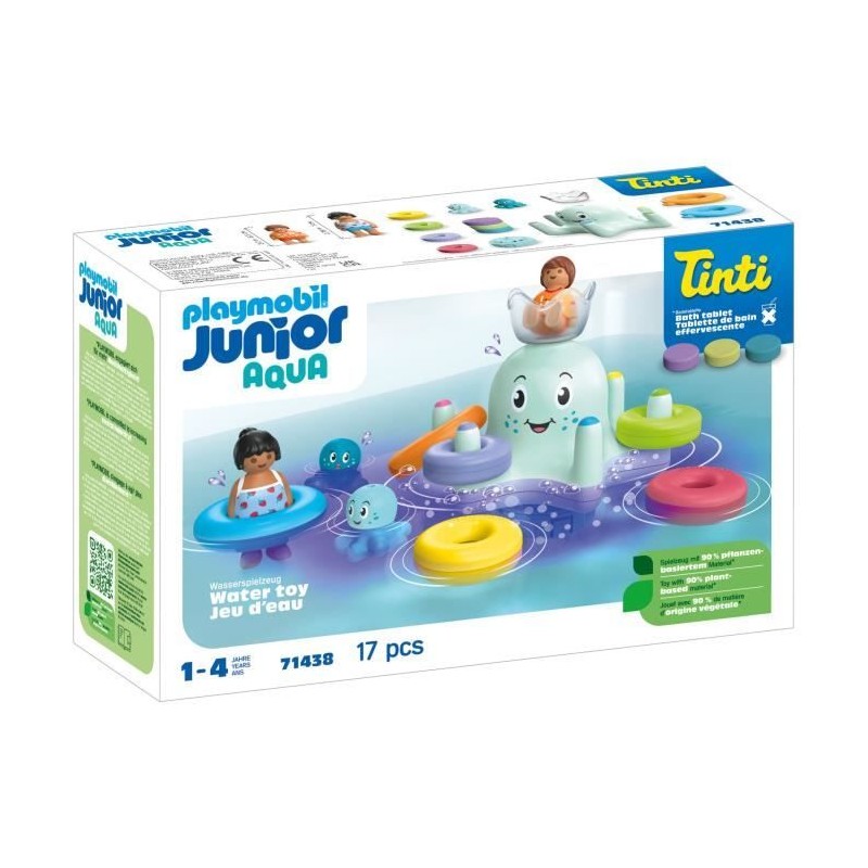 PLAYMOBIL Junior 71438 Manege pieuvre géante, Jouet pour le bain, Jun