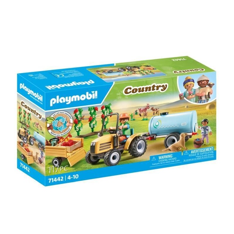 PLAYMOBIL 71442 Fermier avec tracteur et citerne, Country la vie a la PLAYMOBIL 71442 Fermier avec tracteur et citerne, Country la vie a la