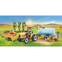 PLAYMOBIL 71442 Fermier avec tracteur et citerne, Country la vie a la