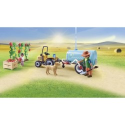 PLAYMOBIL 71442 Fermier avec tracteur et citerne, Country la vie a la