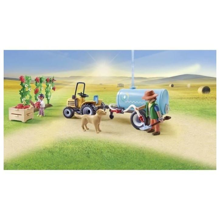 PLAYMOBIL 71442 Fermier avec tracteur et citerne, Country la vie a la ferme, 117 pieces, Des 4 ans PLAYMOBIL 71442 Fermier avec tracteur et citerne, Country la vie a la ferme, 117 pieces, Des 4 ans