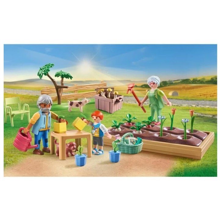 PLAYMOBIL 71443 Grands-parents et potager - Country - Des 4 ans
