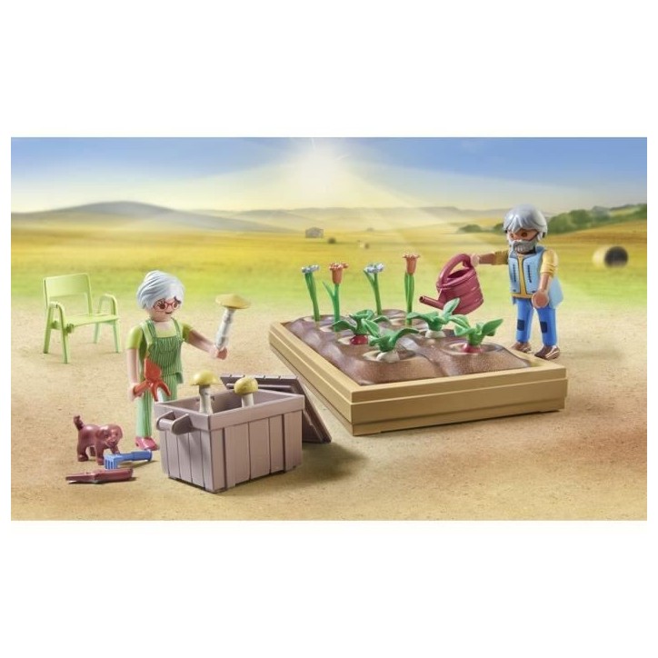 PLAYMOBIL 71443 Grands-parents et potager - Country - Des 4 ans