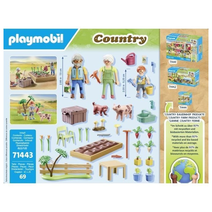 PLAYMOBIL 71443 Grands-parents et potager - Country - Des 4 ans