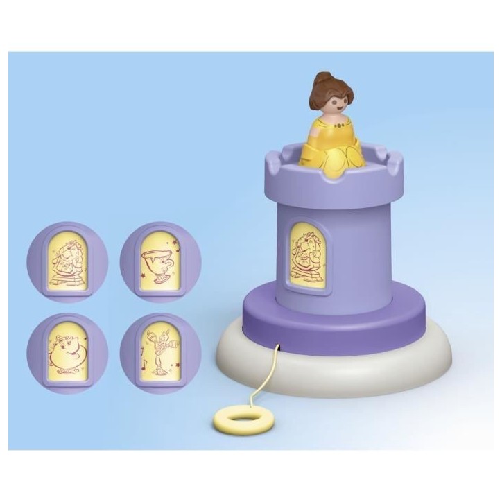 PLAYMOBIL Junior 71458 Belle, Tourelle avec musique, Disney, Des 12 mois