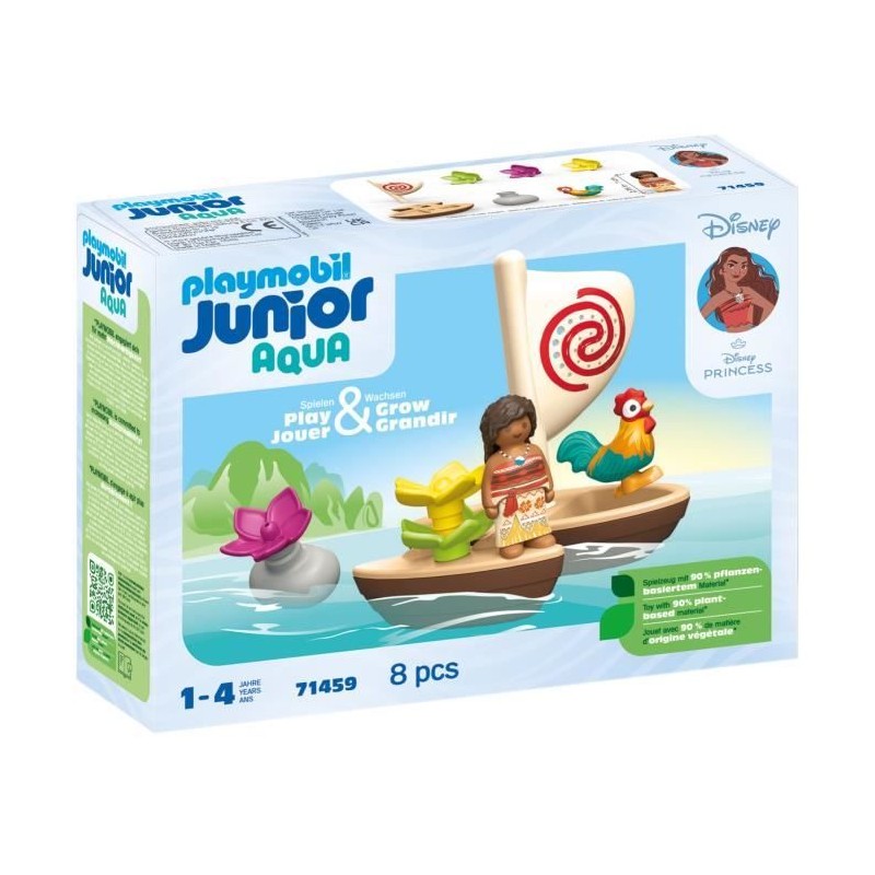 PLAYMOBIL Junior 71459 Vaiana et bateau a voile, Flotte dans l'eau, Jo PLAYMOBIL Junior 71459 Vaiana et bateau a voile, Flotte dans l'eau, Jo
